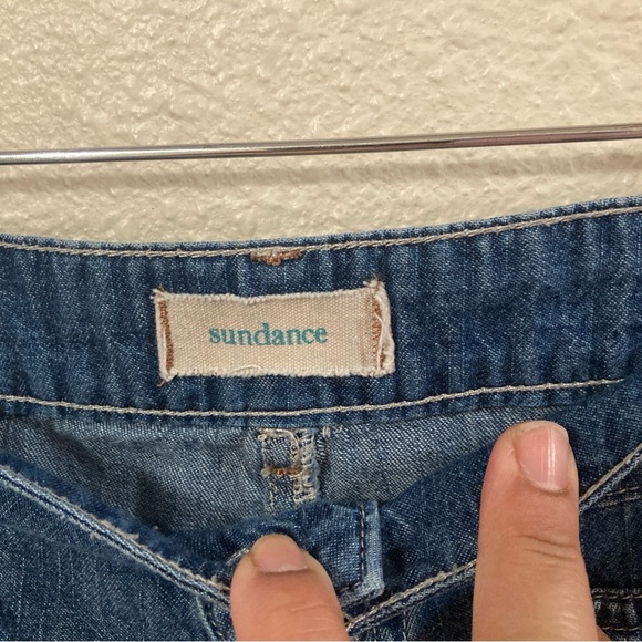 Sundance Jolienne Women’s Demin Joggers Cargo Button Blue Cotton Relaxed Sz 12 - Picture 8 of 16